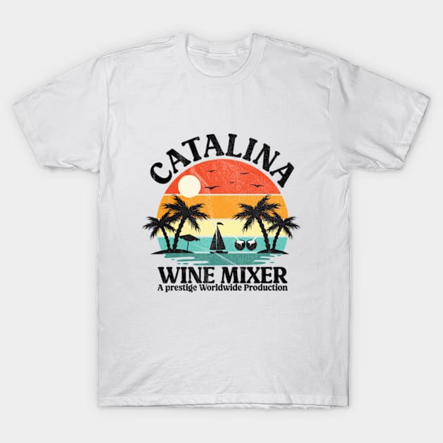 CATALINA WINE MIXER VINTAGE RETRO SUNSET T-Shirt by RiseInspired